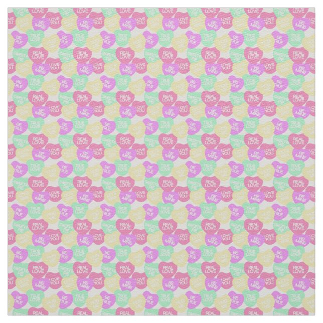 Candy Hearts Fabric Stoff (Muster)