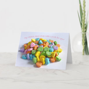 Candy Hearts Feiertagskarte