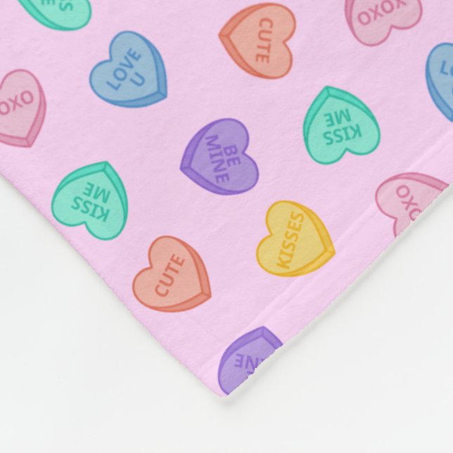 Candy Hearts Fleecedecke (Ecke)