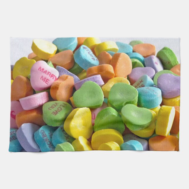Candy Hearts Geschirrtuch (Horizontal)