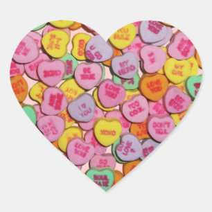 Candy Hearts Herz-Aufkleber