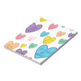 Candy Hearts Notizblock