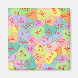 Candy Hearts Pattern - SFW Magnet