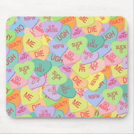 Candy Hearts Pattern - SFW Mousepad