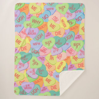 Candy Hearts Pattern - SFW Sherpadecke