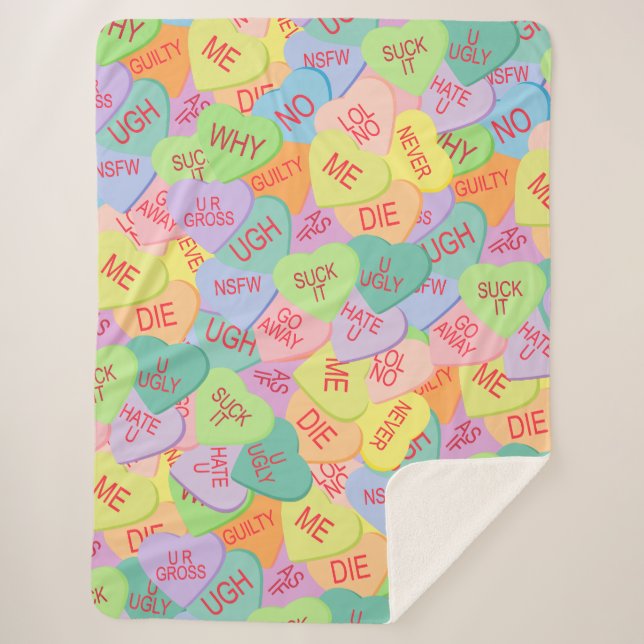 Candy Hearts Pattern - SFW Sherpadecke (Vorderseite)