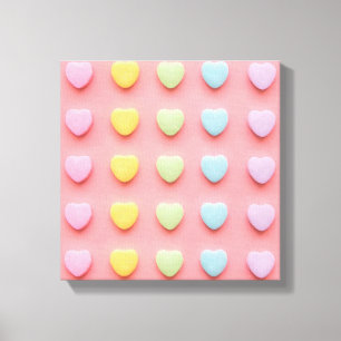 Candy Hearts Portrait Leinwanddruck