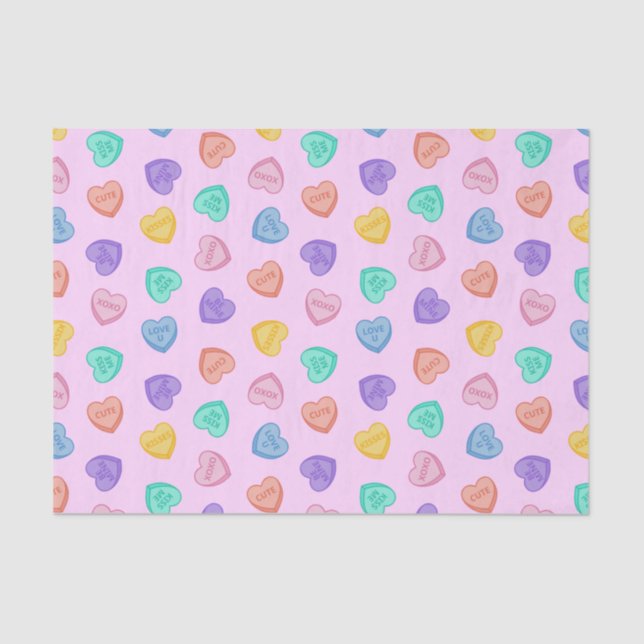 Candy Hearts Seidenpapier (Vorderseite)