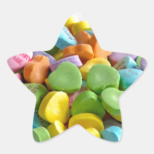 Candy Hearts Stern-Aufkleber