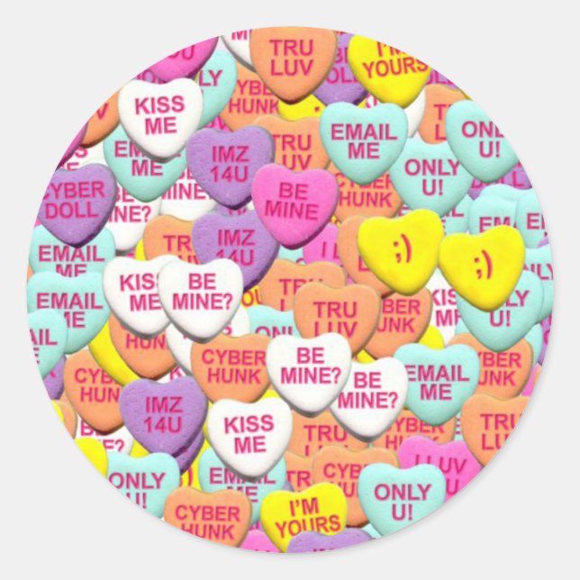 Candy Hearts Stickers (Vorderseite)