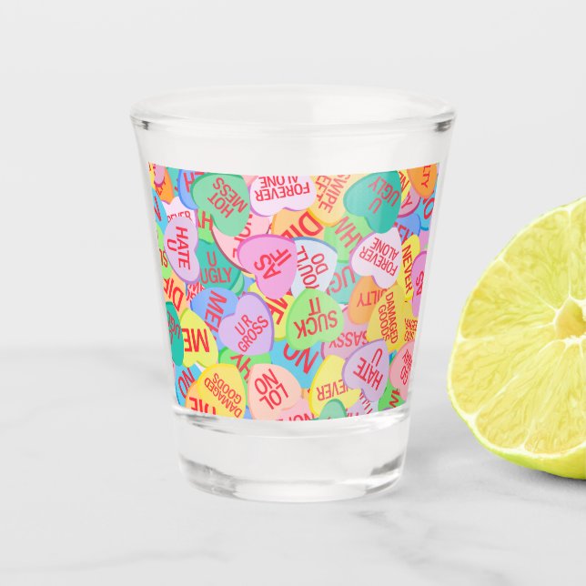Candy Hearts V. 2.0 Schnapsglas (Vorderseite)
