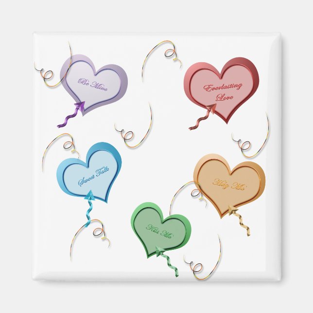 Candy Hearts Valentine Magnet (Vorne)