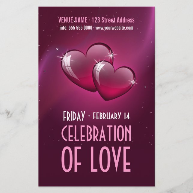 Candy Hearts Valentine's Day Party Flyer (Vorne)