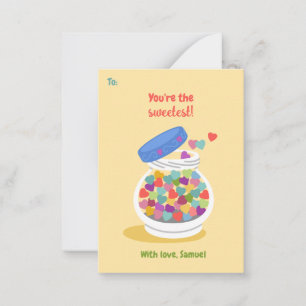 Candy Hearts Valentinstag Cards - Kinder Süßigkeit Mitteilungskarte