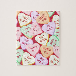 Candy Hearts Zeichnend Puzzle