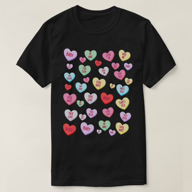 Candy Herz Liebe Valentin's Day Shirt Niedlich (Design vorne)