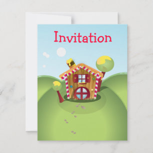 Candy House auf dem Hügel Einladung