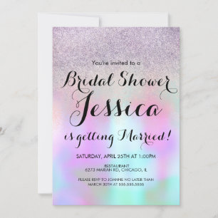 Candy Ink Liquid Marble Glitzer Brautparty Einladung