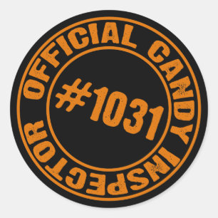 Candy Inspector Runder Aufkleber