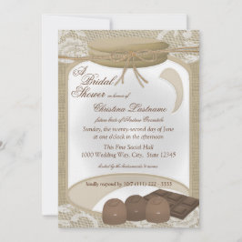 Candy Jar und Schokolade Brautparty Einladung