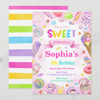 Candy Land Birthday Einladung