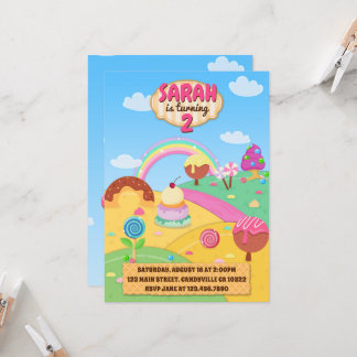 Candy Land Birthday Einladung