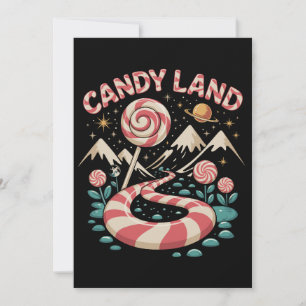 Candy Land Cane Xmas Weihnachtsfeiertag Feiertagskarte