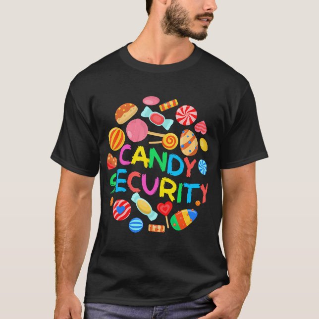 Candy Land Costumes Candy Security Candy Candy Cre T-Shirt (Vorderseite)