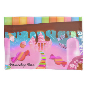 Candy Land Dream Süßigkeiten Personalisierter Indi Kissenbezug