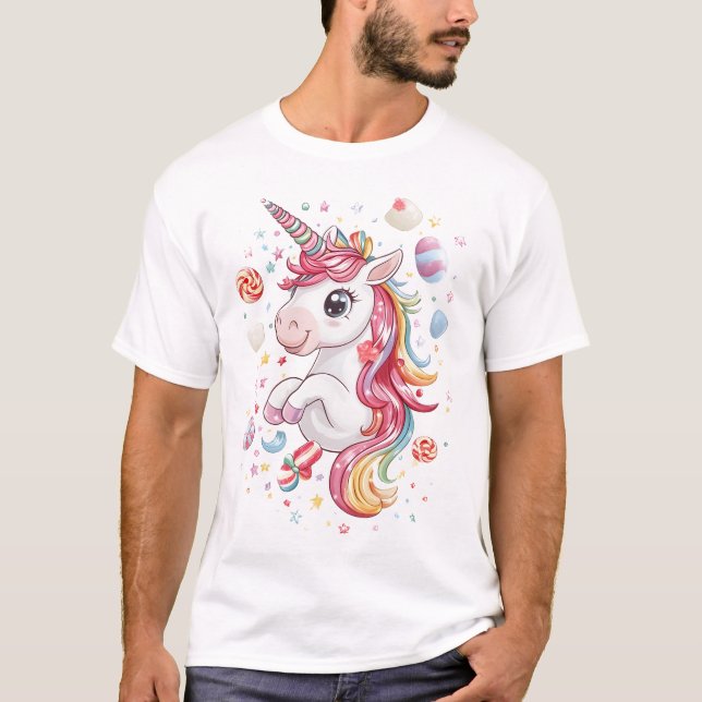 Candy Land Einhorn (1) T-Shirt (Vorderseite)