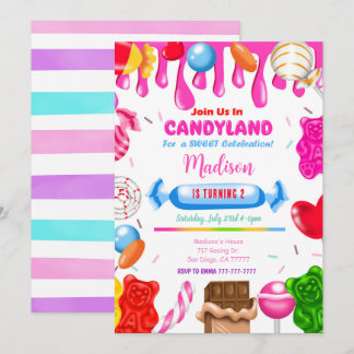 Candy Land Einladung