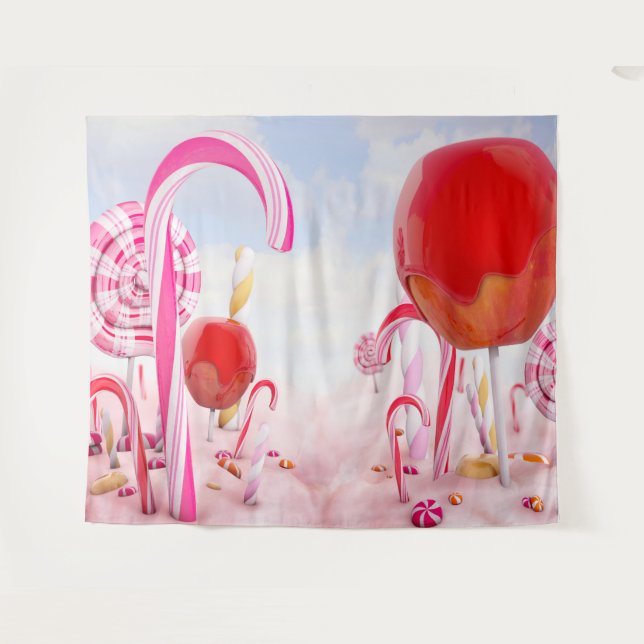 Candy Land Girl Party Hintergrund Wandteppich (Vorderseite (Horizontal))