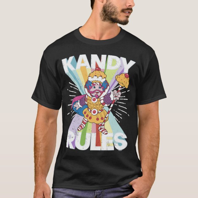 Candy Land Kandy Rules Rainbow King Kandy T-Shirt (Vorderseite)