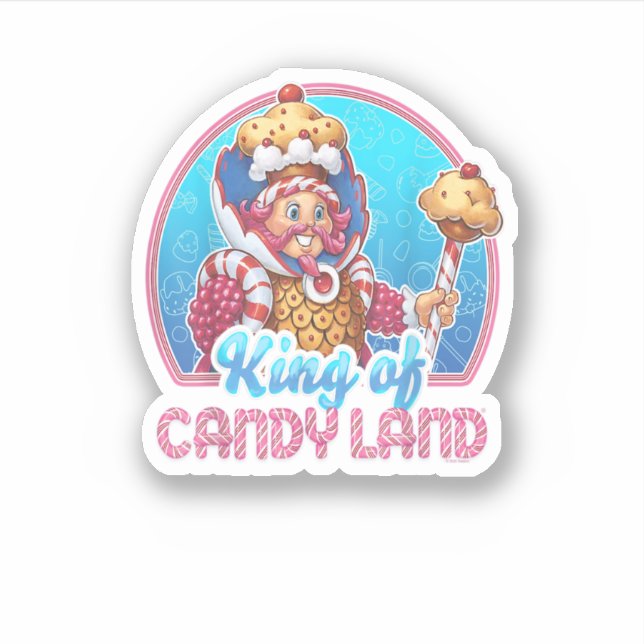 Candy Land King of Candy Land Portrait Aufkleber (Vorderseite)