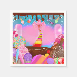 Candy Land Party Fantasy Geburtstag Personalisiert Serviette
