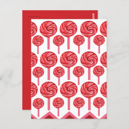 Candy Lollipop Sweet Candy Lollipop Party Postkarte