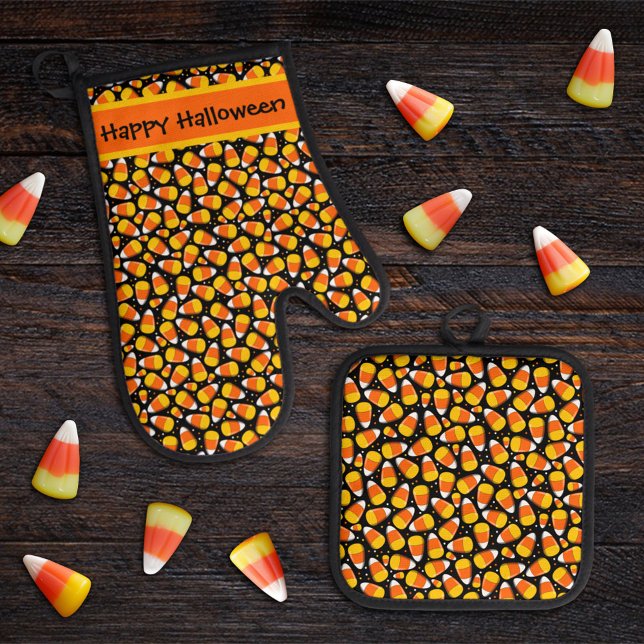 Candy Mais Halloween Custom Ofenhandschuh & Topflappen-Set (Von Creator hochgeladen)