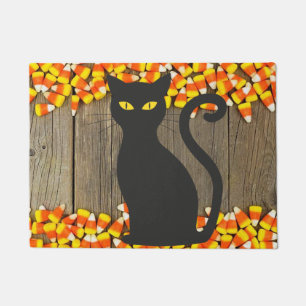 Candy Mais Halloween Doormat mit Schwarzer Katze Fußmatte