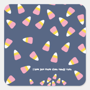 Candy Mais Halloween Fall Süßigkeiten Custom Add Quadratischer Aufkleber