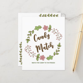 Candy Match Paper Sheet Brautparty Game