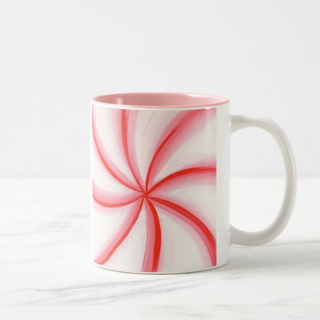 Candy Mint Swirl Rosa Tasse (Rechts)