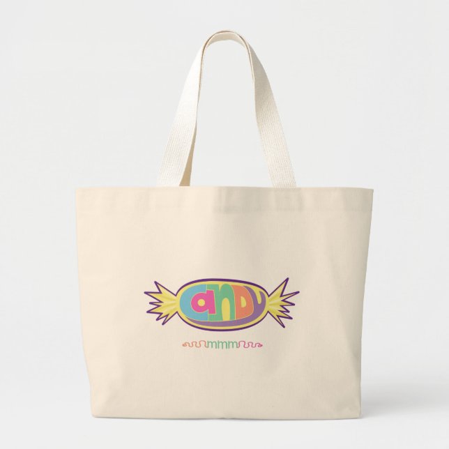 Candy mmm Tote Bag Jumbo Stoffbeutel (Vorne)