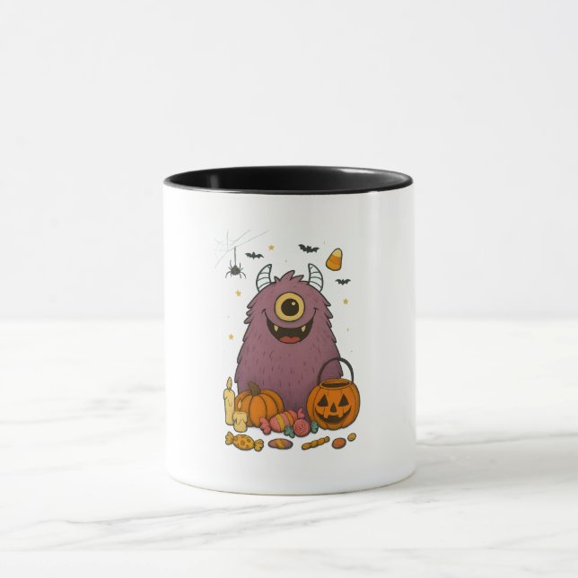 Candy Monster Bash – Süßes Halloween-Design Tasse (Zentrum)