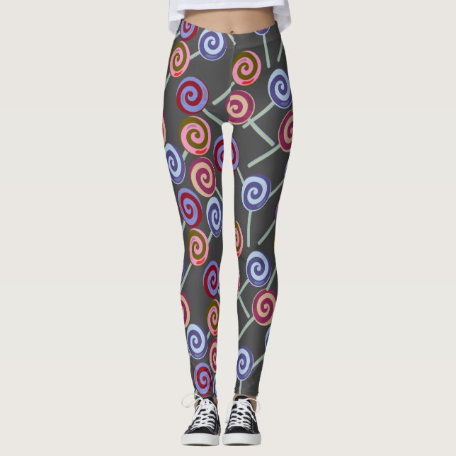 Candy-Muster | Lollenmuster | Lollipop 27 Leggings (Vorderseite)