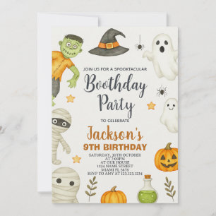 Candy Party Kids Halloween Geburtstag Einladung