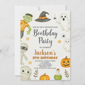 Candy Party Kids Halloween Geburtstag Einladung