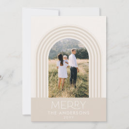 Candy Pastellcreme Streifen Regenbogen Foto Weihna Feiertagskarte