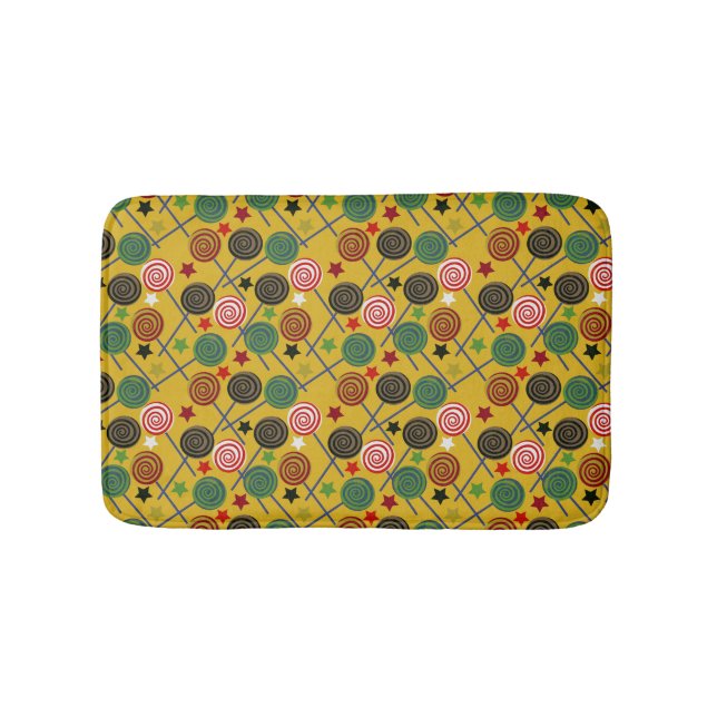 Candy pattern | Lollies pattern | lollipop 25 Badematte (Vorderseite)
