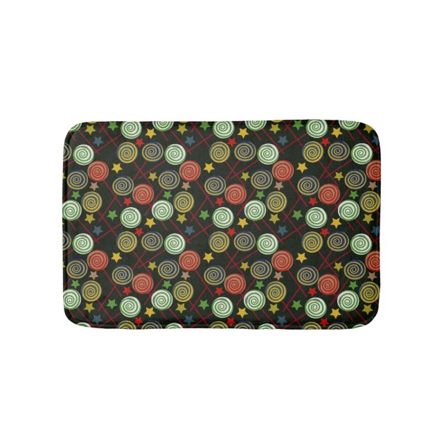 Candy pattern | Lollies pattern | lollipop 28 Badematte (Vorderseite)