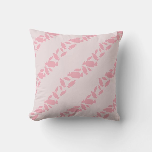 Candy Pattern Silhouette Graphic Kissen (Vorderseite)